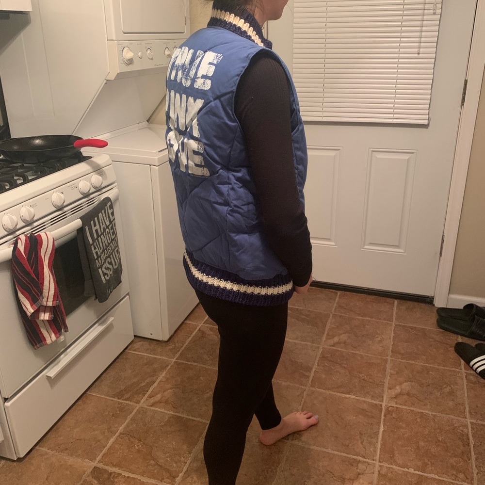 PINK Victoria’s Secret Blue Down Puffer Vest - Picture 6 of 8